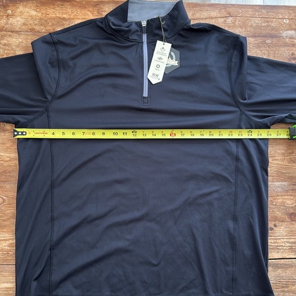 Rorie Whelan Golf Sporty 1/4 Zip Pullover Jacket Black Stretch Men’s XXL NEW - Picture 10 of 11
